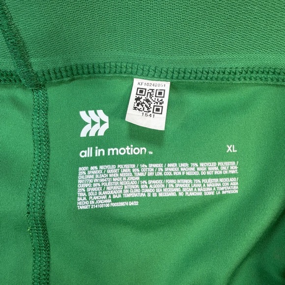 ALL IN MOTION Womed X Large Sporty Preppy Pleated Flex Green Tennis Skort - Picture 3 of 6